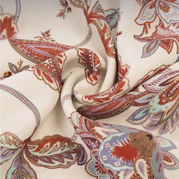 Grace Karin Floral Tiered Maxi Dress in Cream and Brown Size Small - Picture 15 of 15